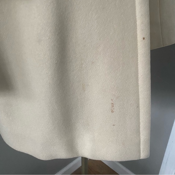 **3 for $20!!** Banana Republic Pea Coat Cream Ivory Flawed Project Fix Stained - Picture 3 of 16